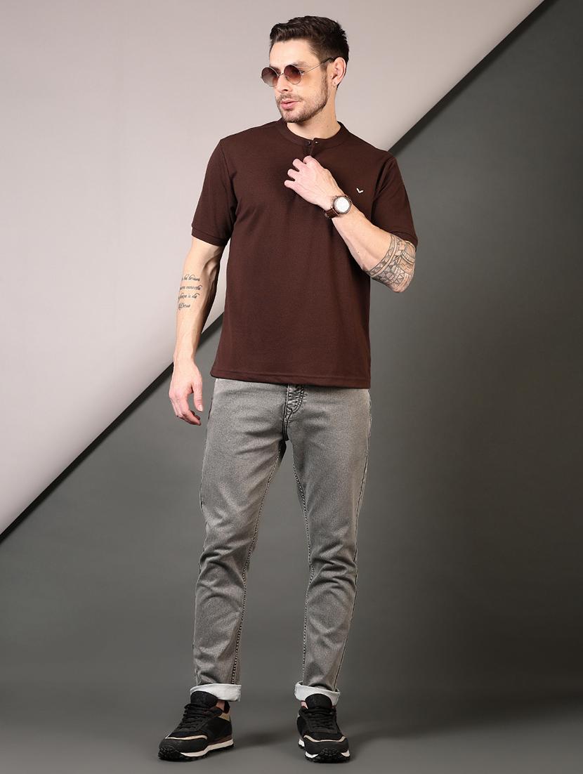 men short sleeves plain t-shirt - 21608979 - Standard Image - 3