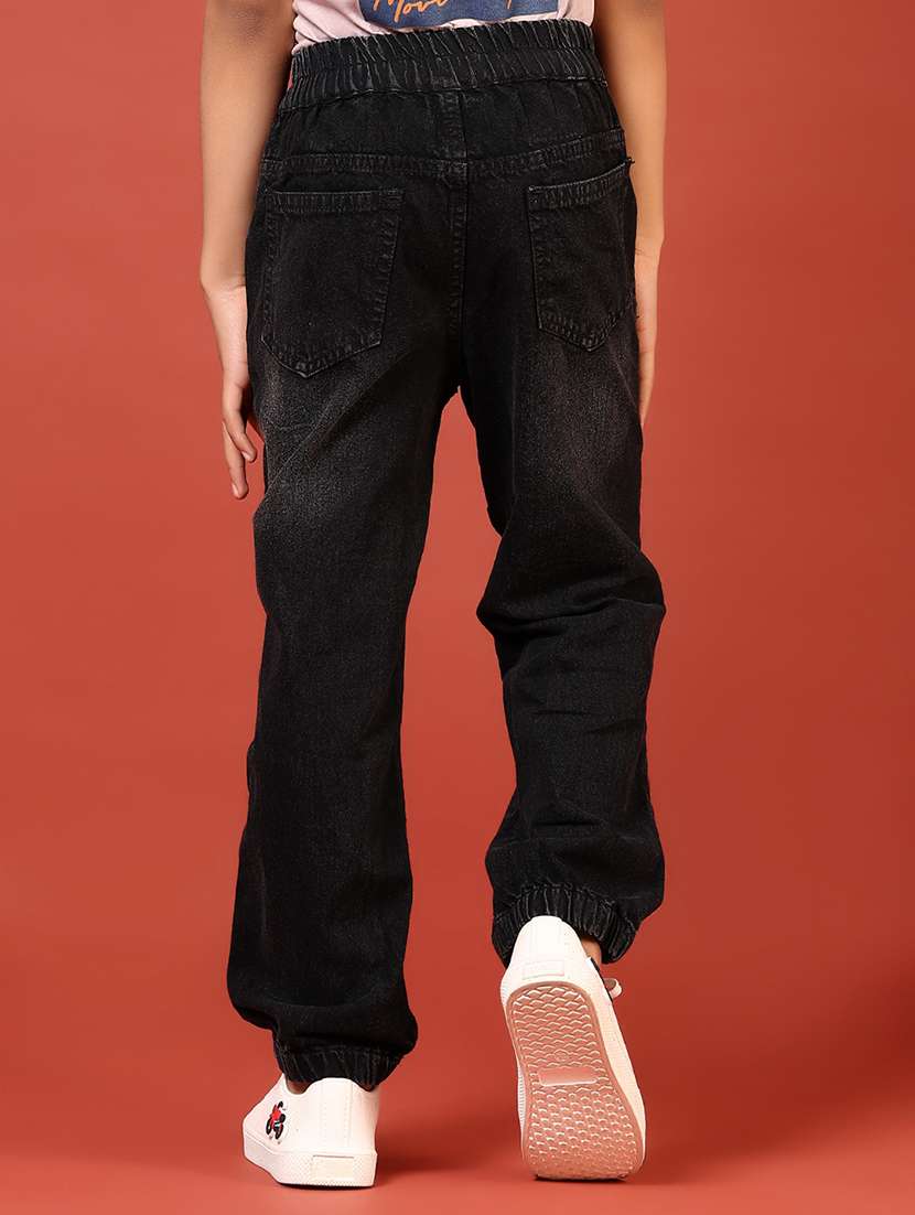boys solid mid rise baggy jeans - 21608995 -  Standard Image - 3