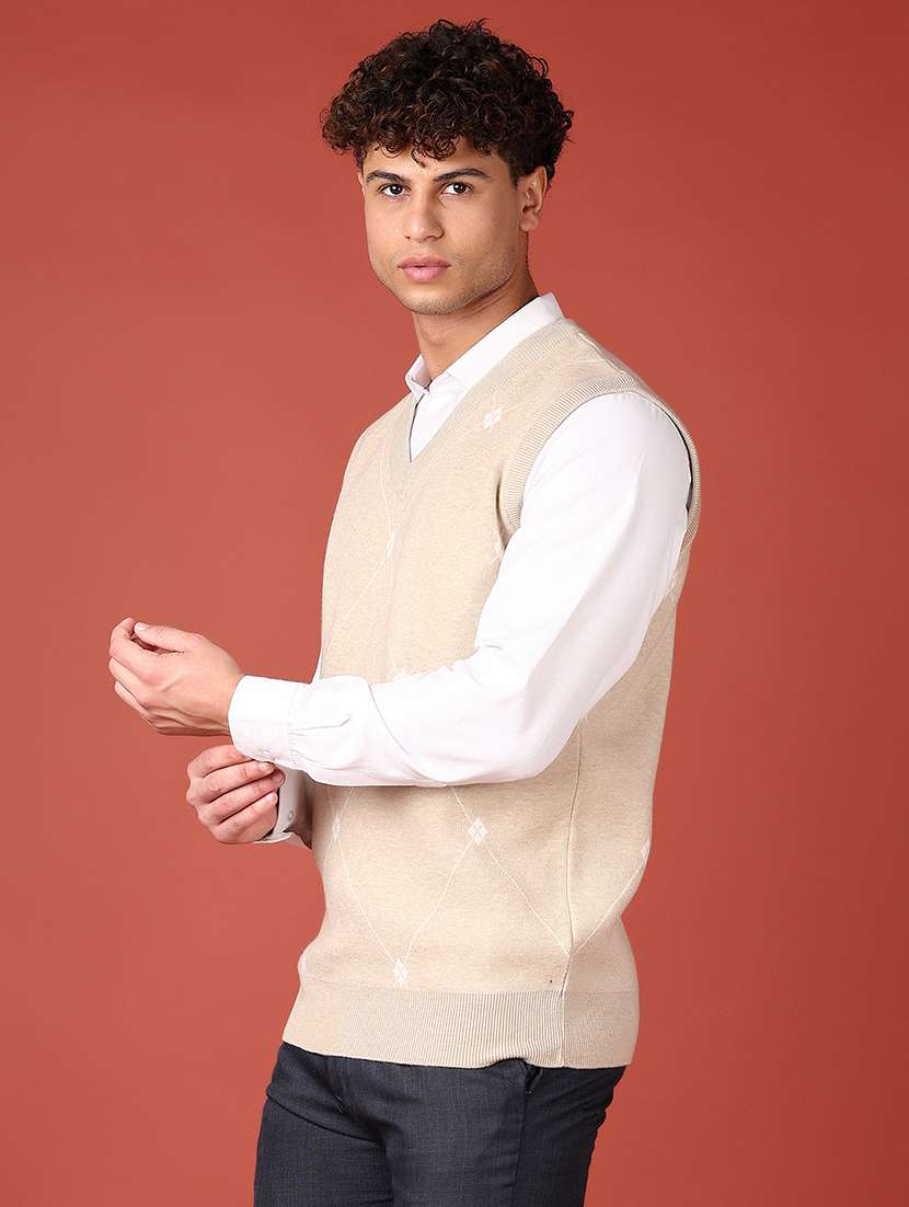 men self design sleeveless regular fit pullover - 21609001 -  Standard Image - 5