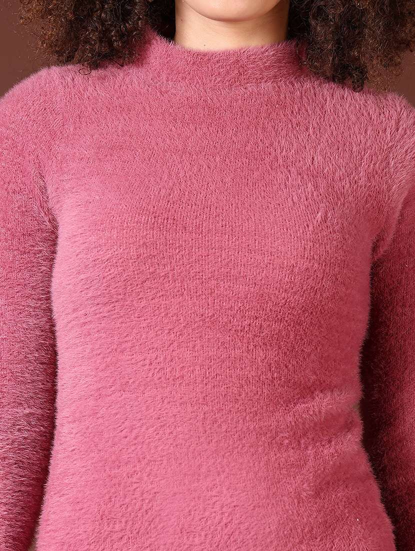 women solid long sleeves pullover - 21609002 -  Standard Image - 5