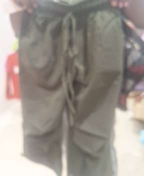 olive nylon trouser - 21609045 - Standard Image - 0