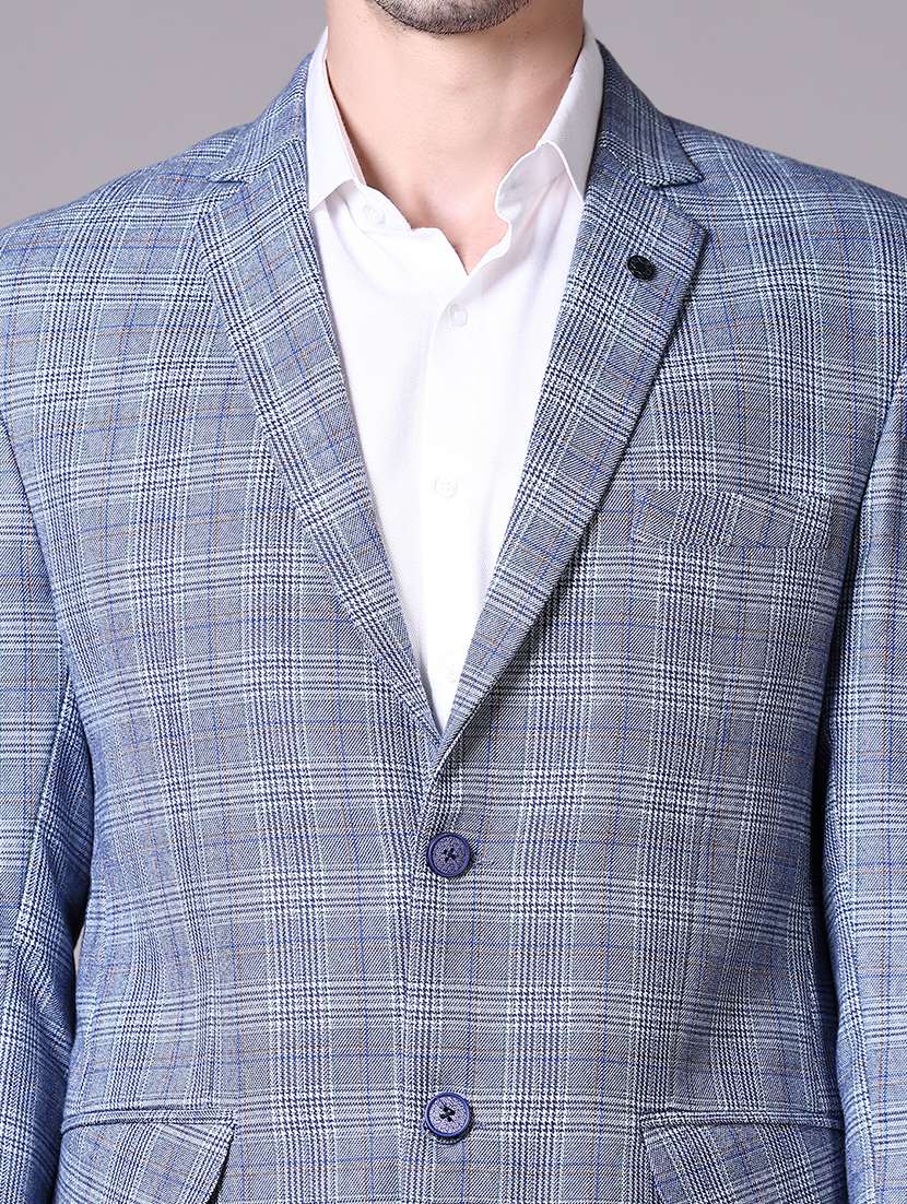 men checkered single breasted casual blazer - 21609052 -  Standard Image - 5