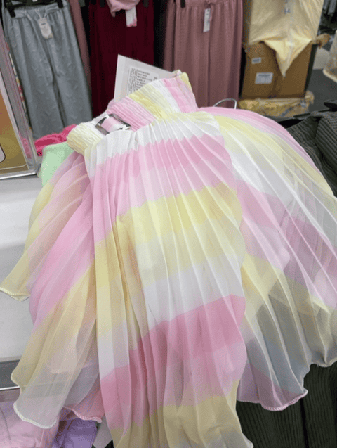 pink georgette skirt - 21609074 - Standard Image - 0