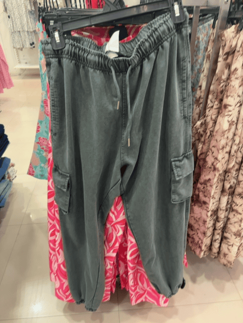 olive loop knit track pants - 21609092 - Standard Image - 0