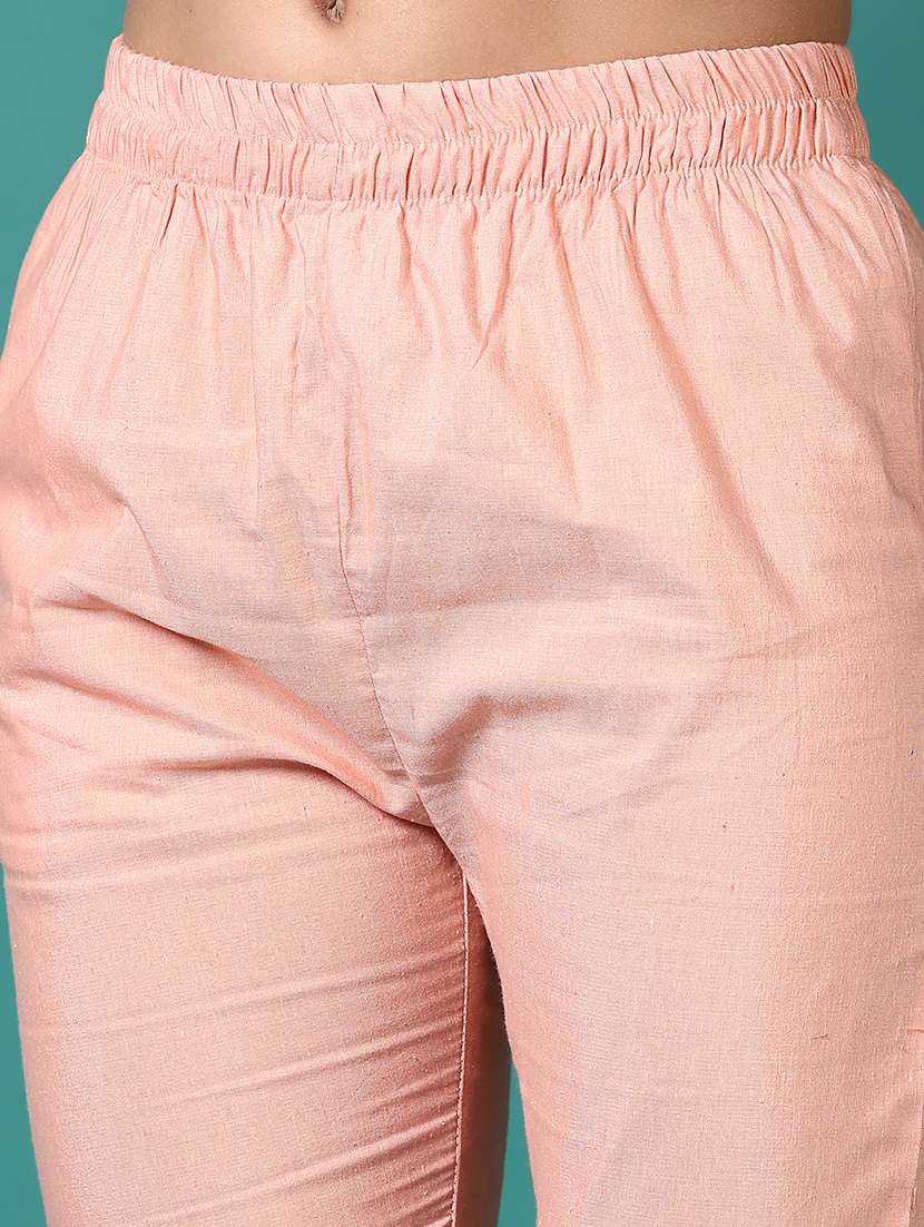 women solid ankle length tapered pants - 21609121 -  Standard Image - 5