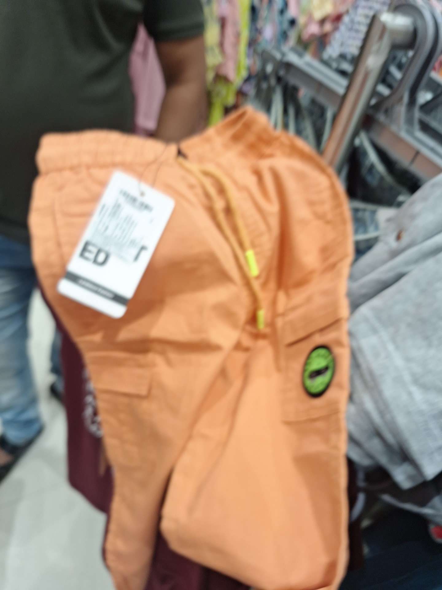 orange twill trouser - 21609129 - Zoom Image - 0