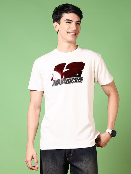 men chest print round neck regular fi t-shirt - 21609148 -  Standard Image - 0