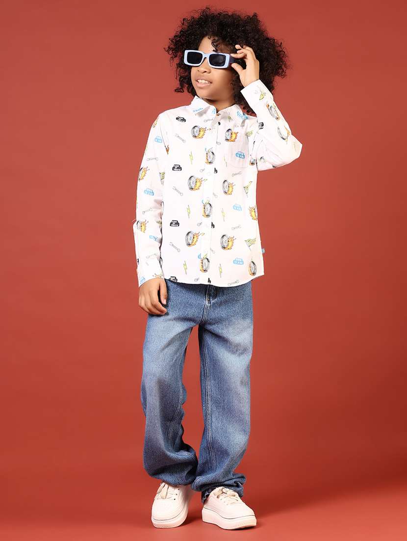 トップス c-boy style Concrete Mood (No.4) Buy online Boys Solid Mid Rise Baggy Jeans from boys for