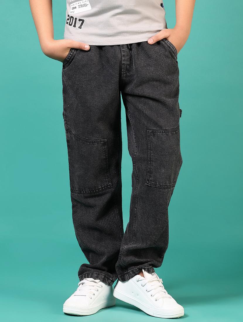 boys solid mid rise relaxed fit jean - 21609212 - Standard Image - 3