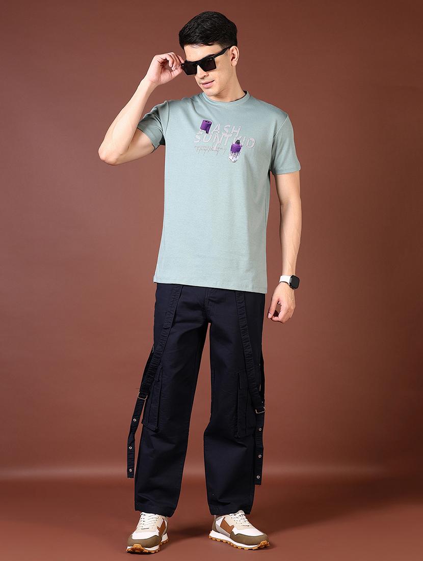 men chest print short sleeve t-shirt - 21609228 - Standard Image - 3