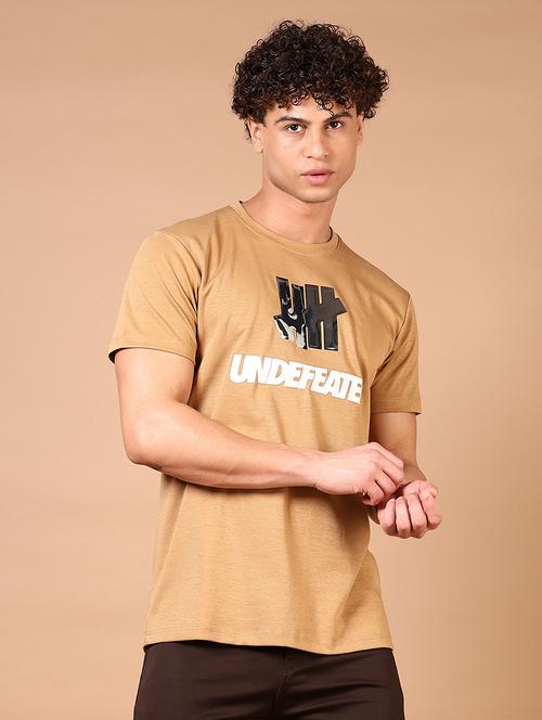 men chest print round neck regular fit t-shirt - 21609231 - Standard Image - 0