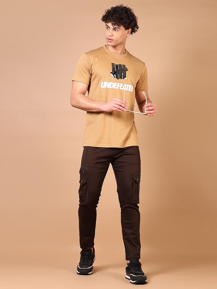 men chest print round neck regular fit t-shirt - 21609231 - Standard Image - 3