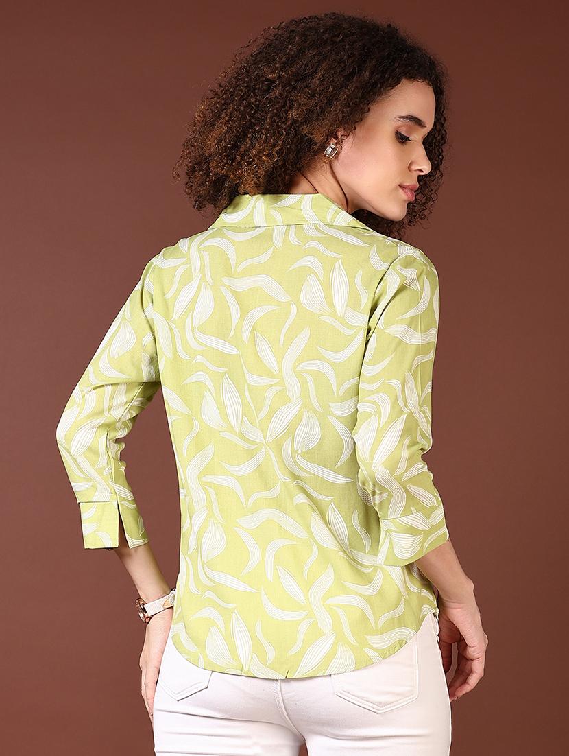 women printed collared regular shirt - 21609322 - Standard Image - 3