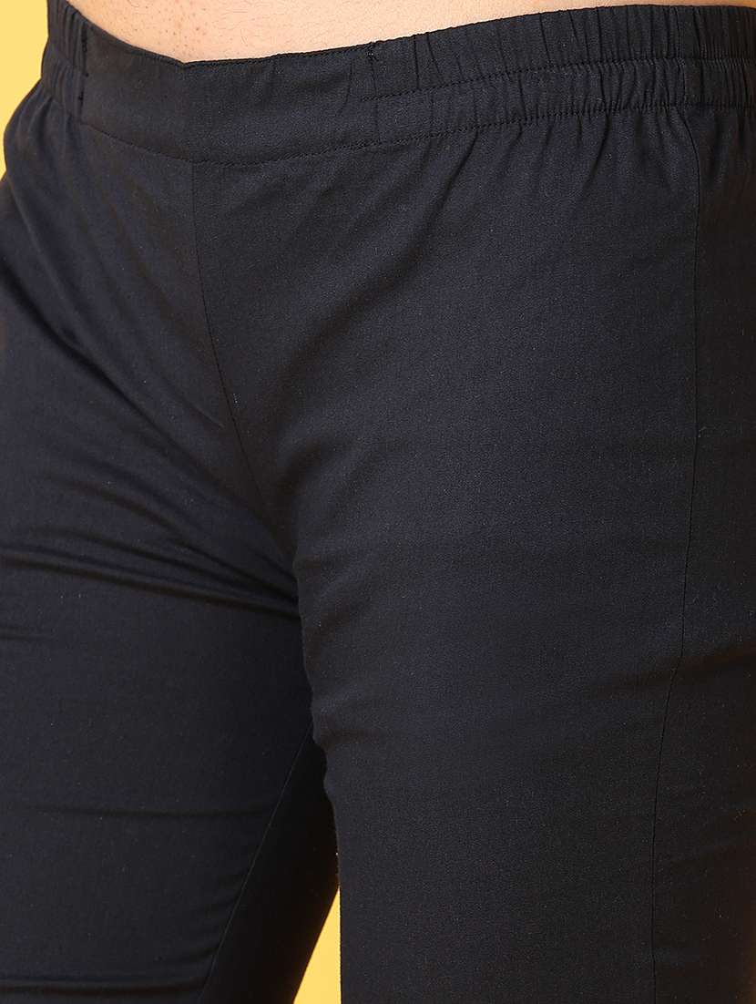Women Solid Mid Rise Slim Fit Tapered Pant - 21609331 -  Standard Image - 5