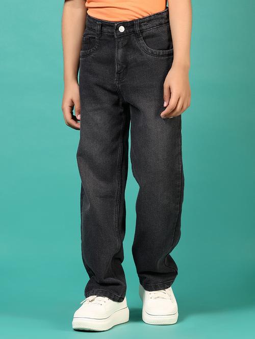 boys solid mid rise relaxed fit jean - 21609384 - Standard Image - 0
