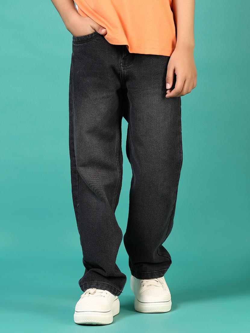 boys solid mid rise relaxed fit jean - 21609384 - Standard Image - 3