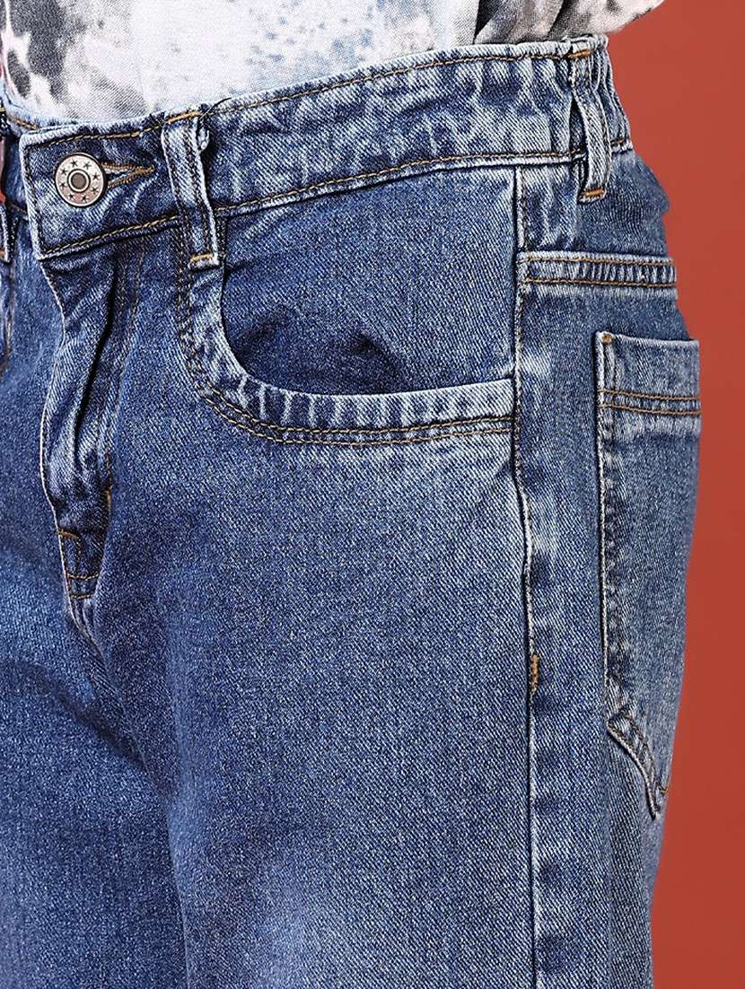 boys solid mid rise baggy jeans - 21609385 -  Standard Image - 5