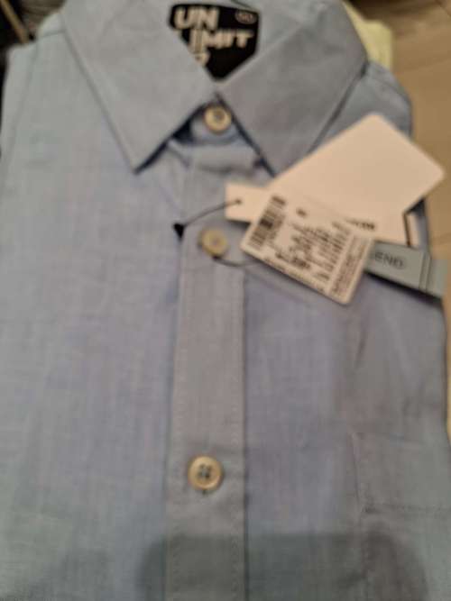light blue cotton linen casual shirt - 21609386 - Standard Image - 0