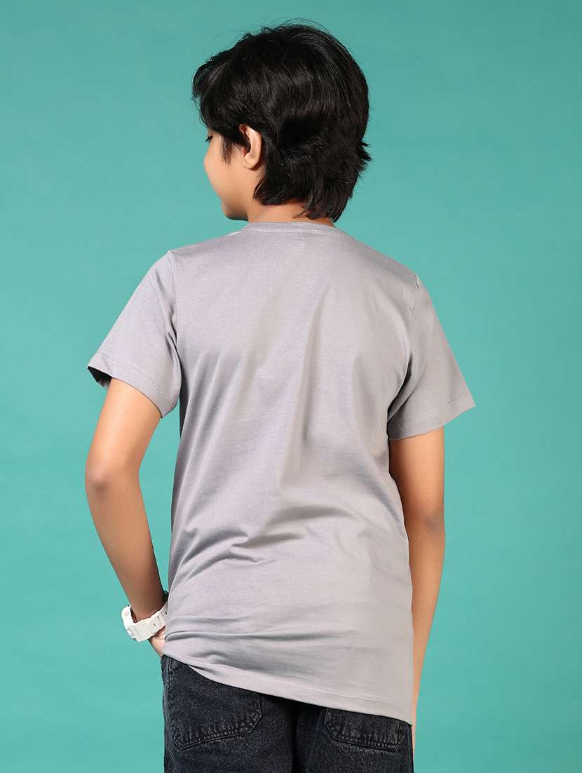 boys placement print round neck t-shirt - 21609420 -  Standard Image - 3