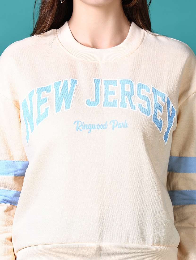 women placement print long sleeve sweatshirt - 21609534 -  Standard Image - 5