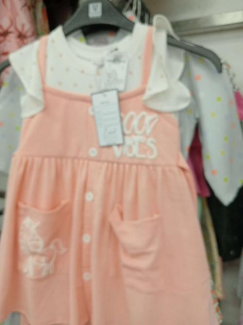 pink polyester frock - 21609561 -  Standard Image - 0