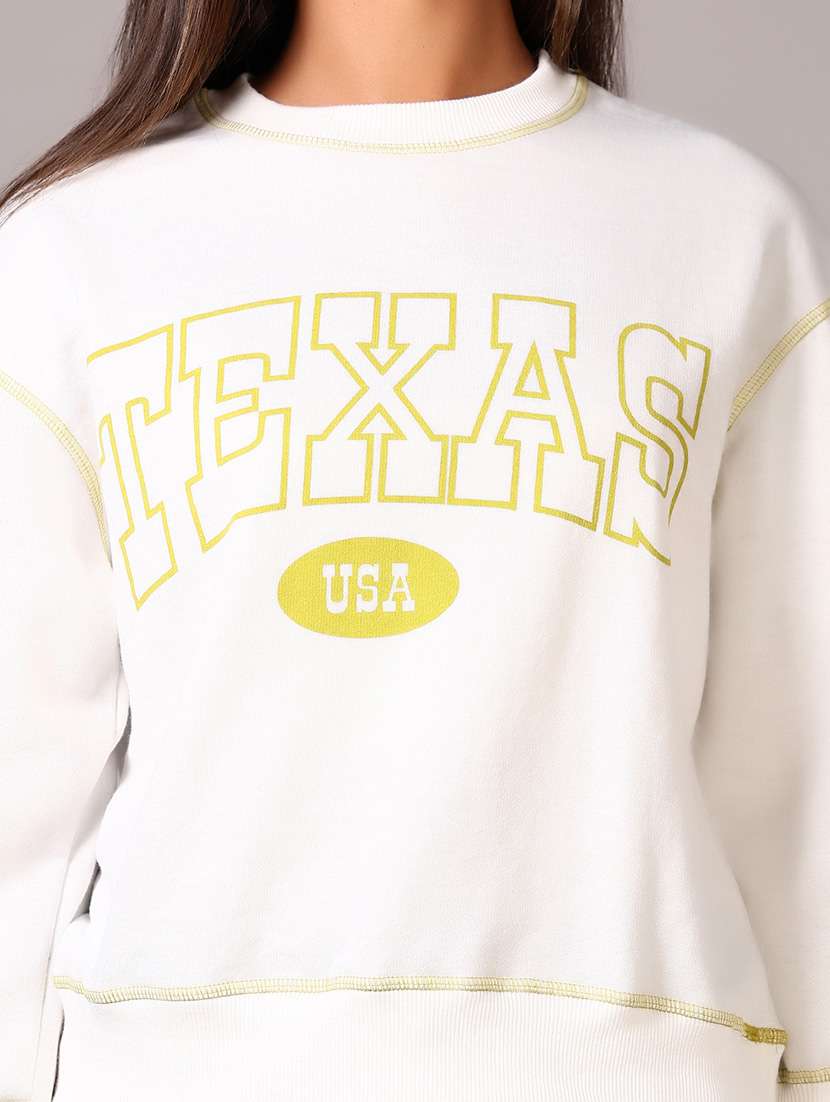 women printed long sleeves sweatshirt - 21609626 -  Standard Image - 5