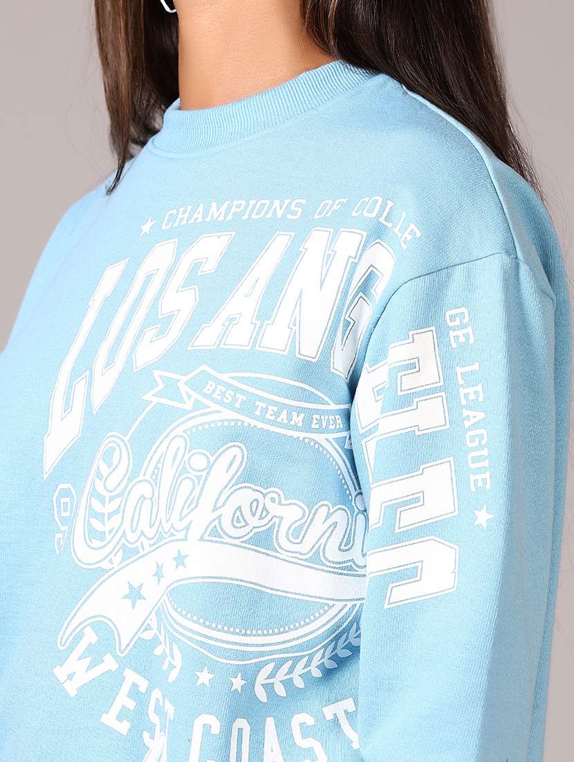 women printed long sleeves sweatshirt - 21609627 -  Standard Image - 5