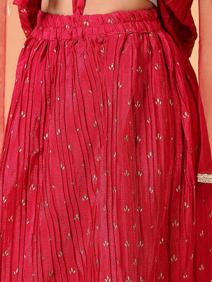 girls printed kurta sharara set with dupatta - 21609633 - Standard Image - 5