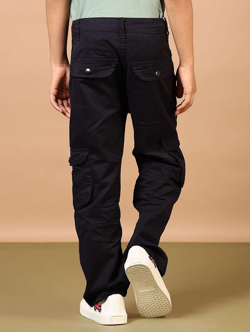 boys plain mid rise cargo - 21609648 -  Standard Image - 3