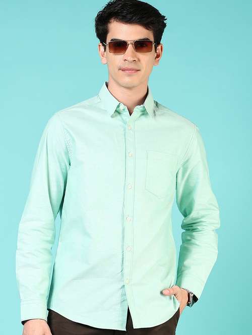 men solid collared long sleeve casual shirt - 21609861 -  Standard Image - 0