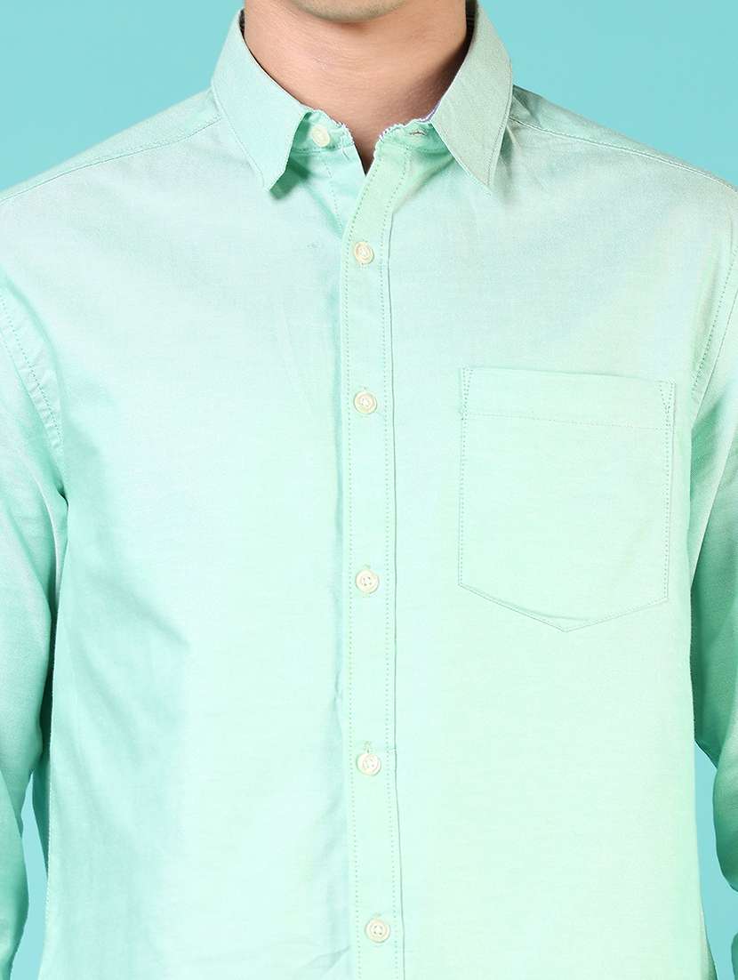 men solid collared long sleeve casual shirt - 21609861 - Standard Image - 5