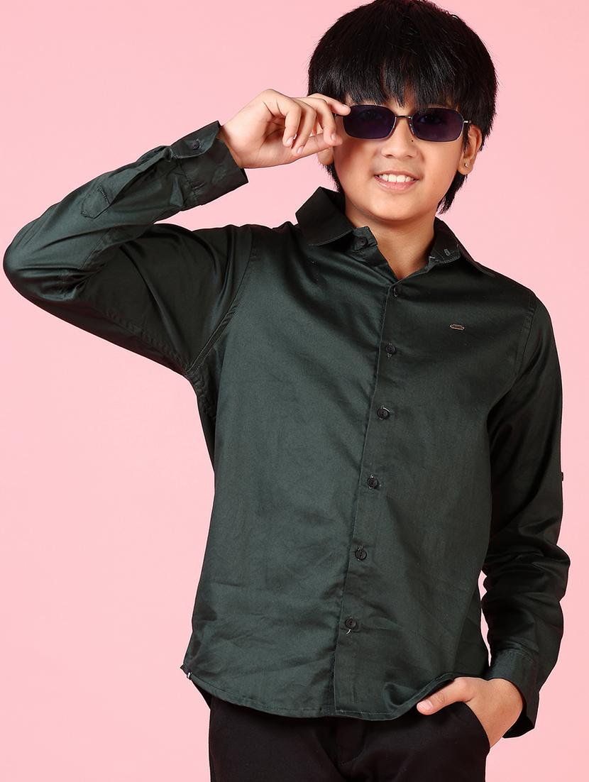 boys long sleeves solid shirt - 21609870 - Zoom Image - 0