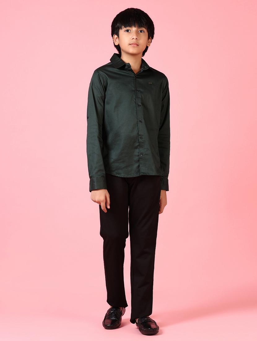 boys long sleeves solid shirt - 21609870 - Standard Image - 3
