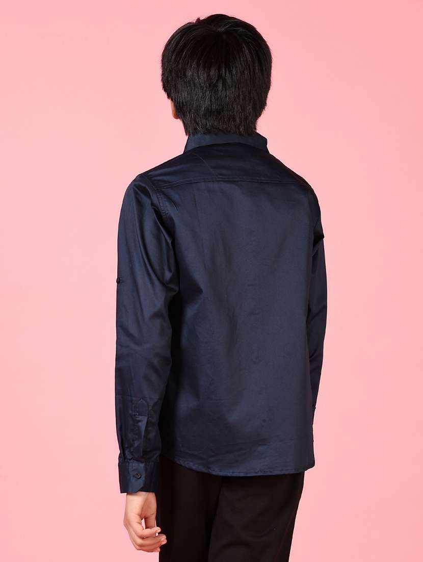 boys long sleeves solid shirt - 21609872 -  Standard Image - 3