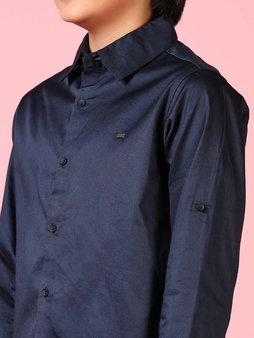 boys long sleeves solid shirt - 21609872 -  Standard Image - 5