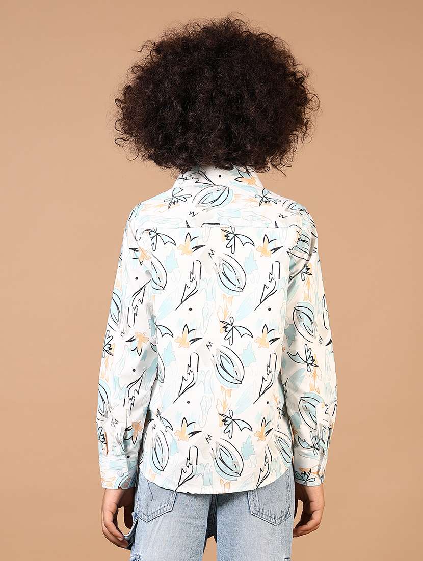boys printed collared long sleeves shirt - 21609880 -  Standard Image - 3