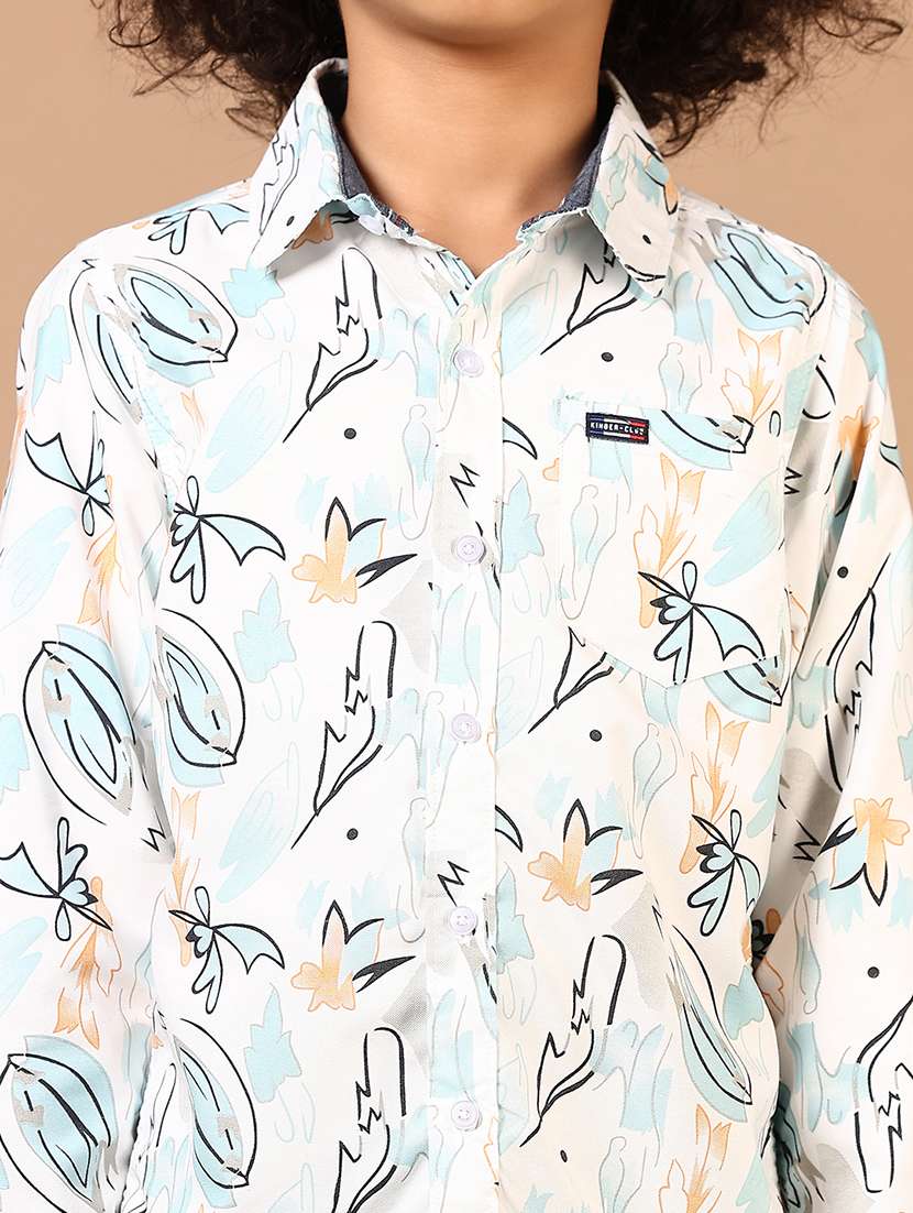 boys printed collared long sleeves shirt - 21609880 -  Standard Image - 5