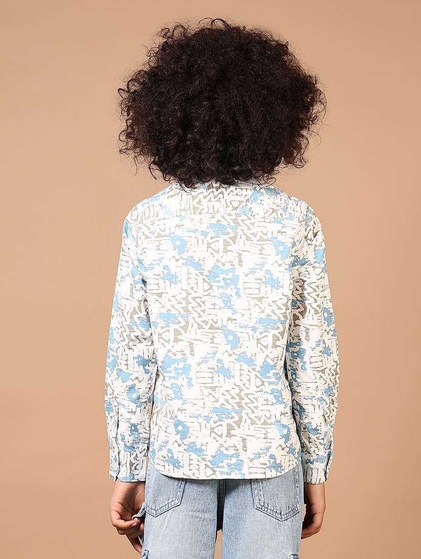 boys printed collared long sleeves shirt - 21609881 -  Standard Image - 3