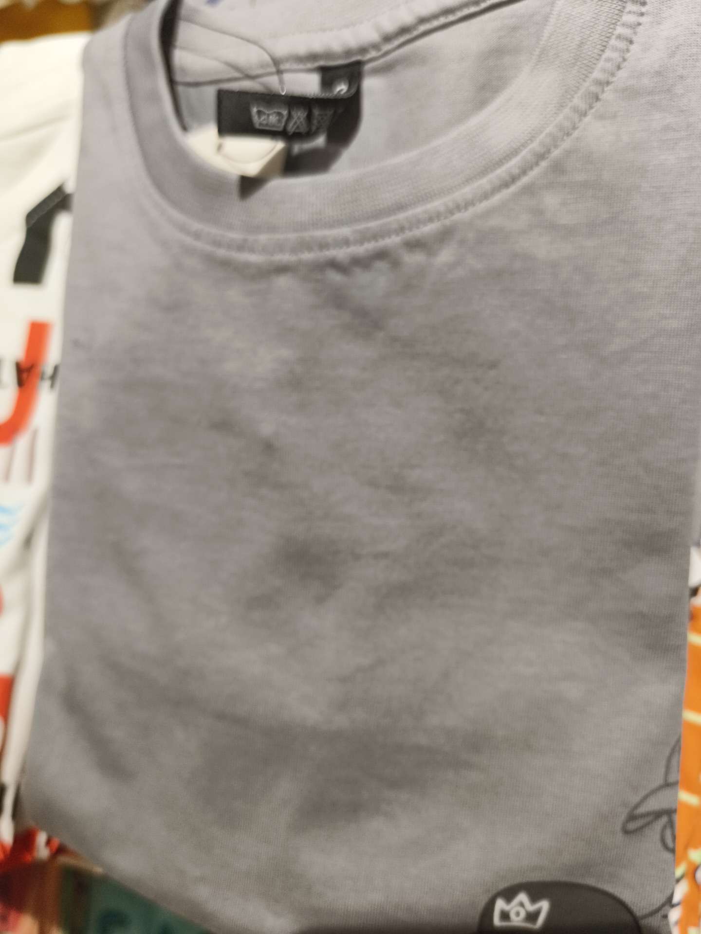 grey cotton single jersey tshirt - 21609888 - Zoom Image - 0