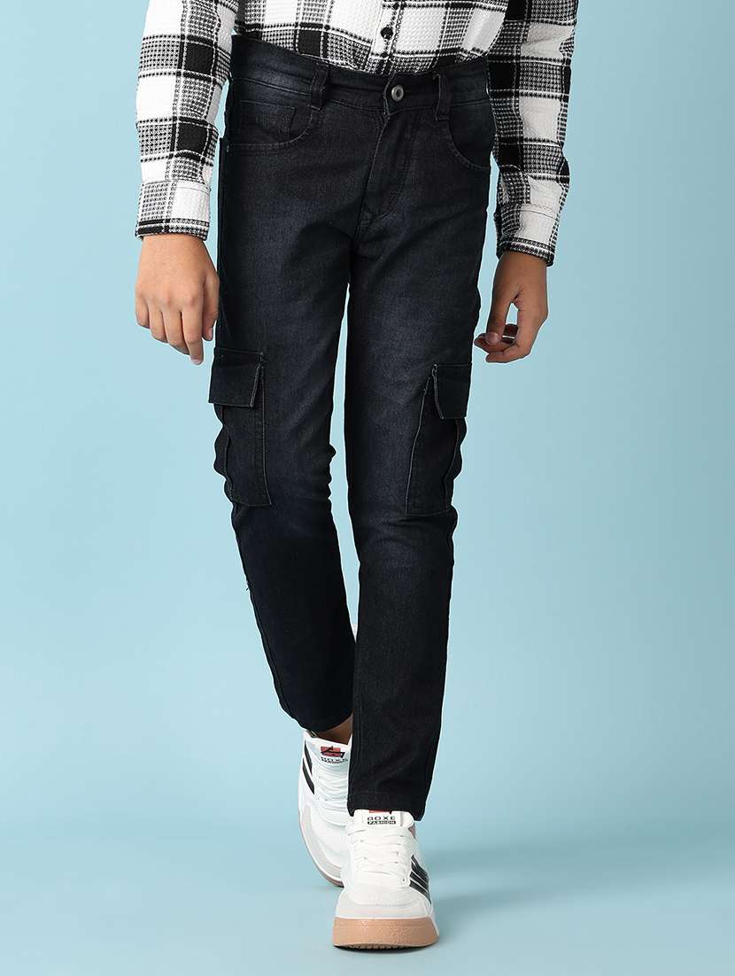 boys plain mid rise cargo