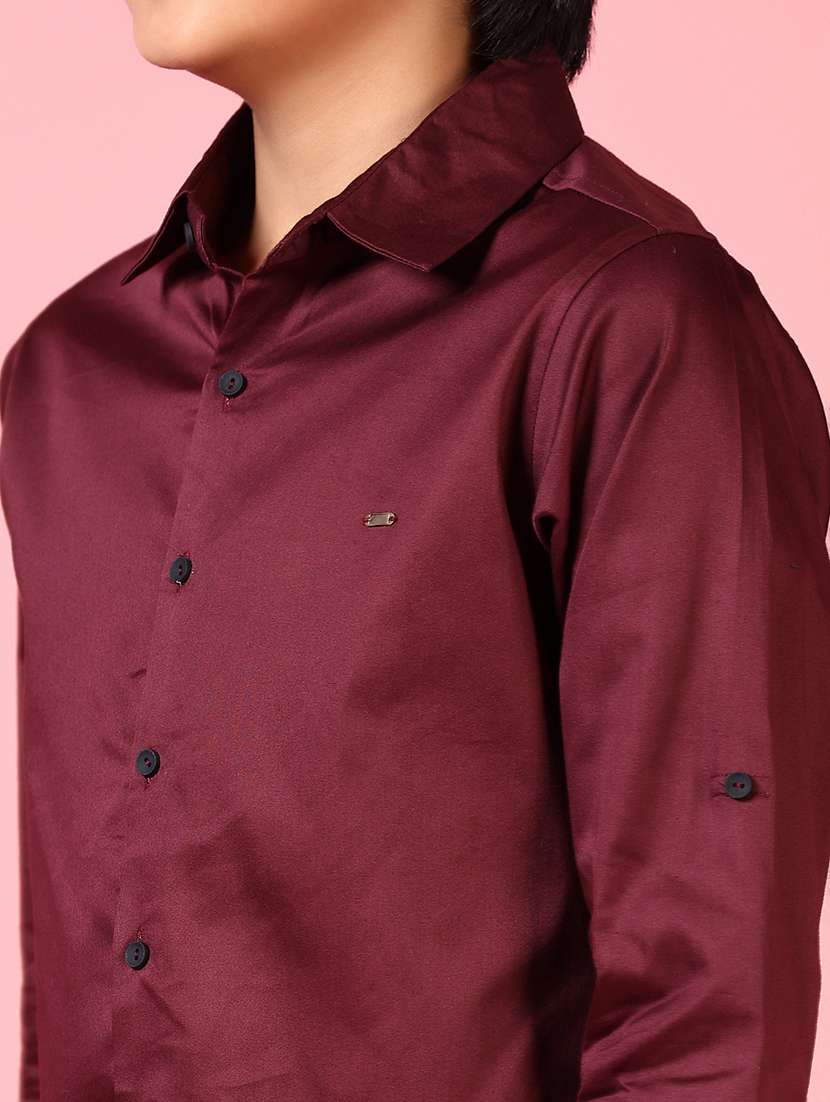 boys long sleeves solid shirt - 21609926 -  Standard Image - 5