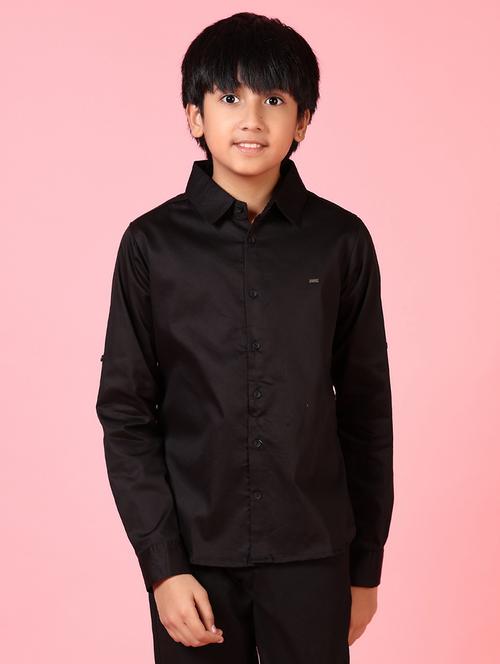 boys long sleeves solid shirt - 21609928 - Standard Image - 0