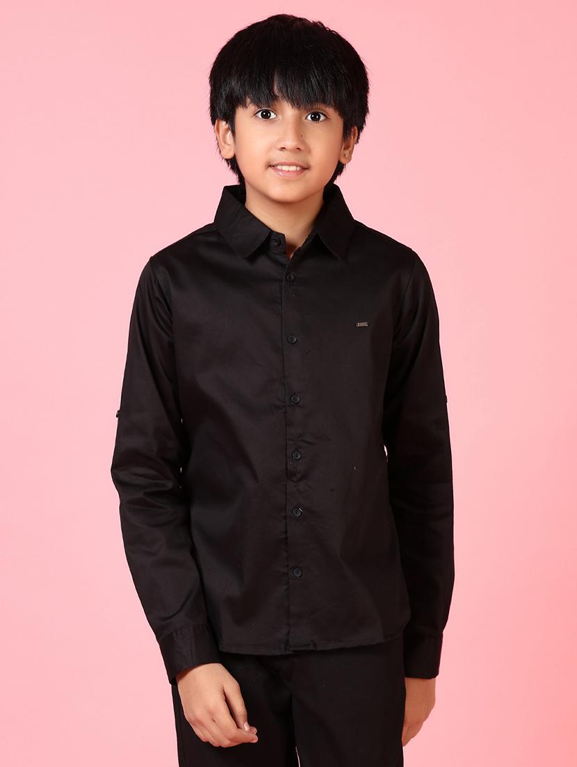boys long sleeves solid shirt - 21609928 - Zoom Image - 0
