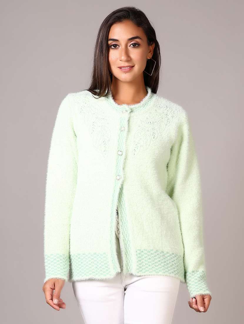 women self designed long sleeve cardigan - 21610121 -  Zoom Image - 0