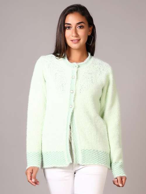 women self designed long sleeve cardigan - 21610122 -  Standard Image - 0
