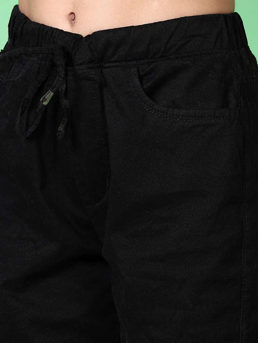 women solid mid rise cargo - 21610276 -  Standard Image - 5