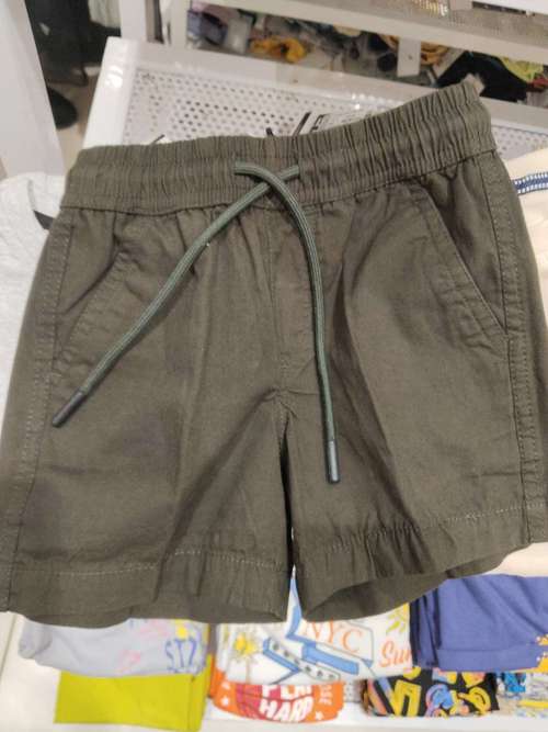 olive tussar shorts & three fourth - 21610310 - Standard Image - 0