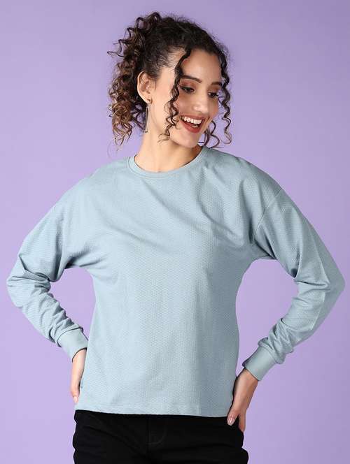 women self design long sleeve t-shirt - 21610351 - Standard Image - 0