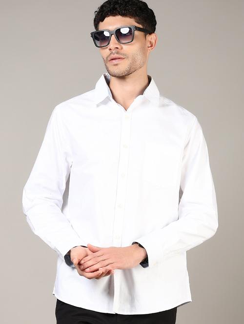 men solid long sleeve regular fit casual shirt - 21610449 -  Standard Image - 0