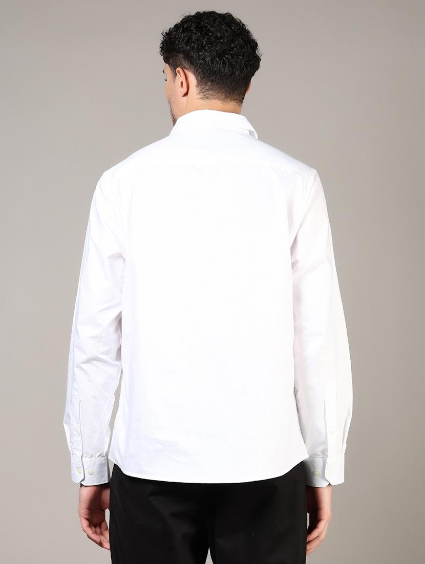men solid long sleeve regular fit casual shirt - 21610449 - Standard Image - 3